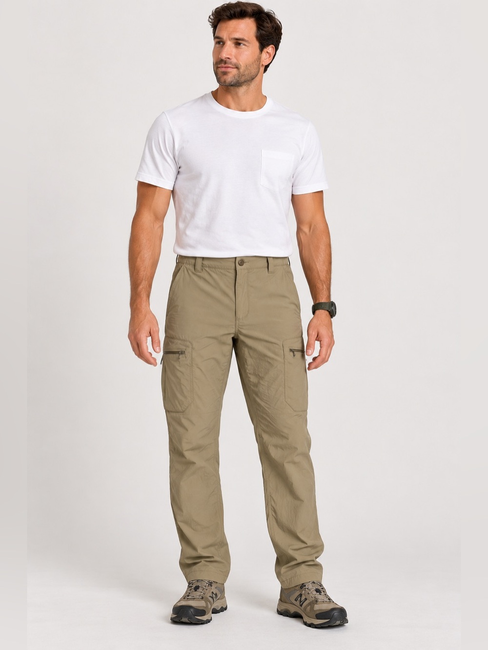 L.L.Bean Men’s Lightweight Nylon Cargo Pants Small Regular Tan